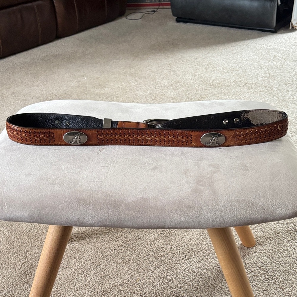 Alabama Crimson Tide Brown Leather Men's Belt